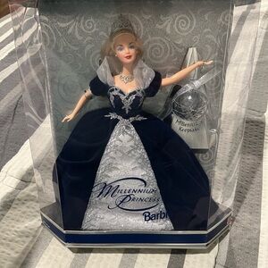 Hallmark Barbie in Navy and Silver Gown
